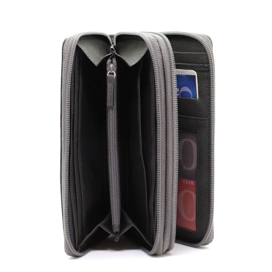 Borsellino Donna Grande Doppia Cerniera - Foto 6